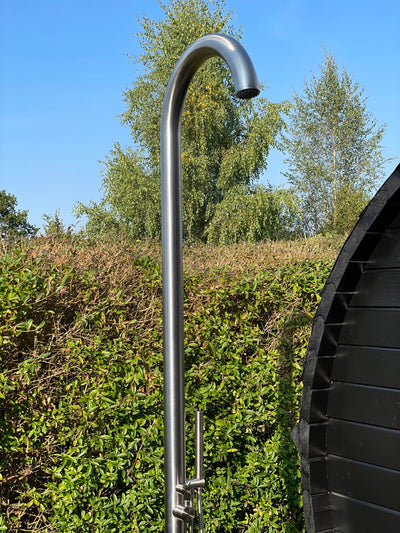 Douche extérieure autoportante en acier inoxydable - Avec Douchette à main