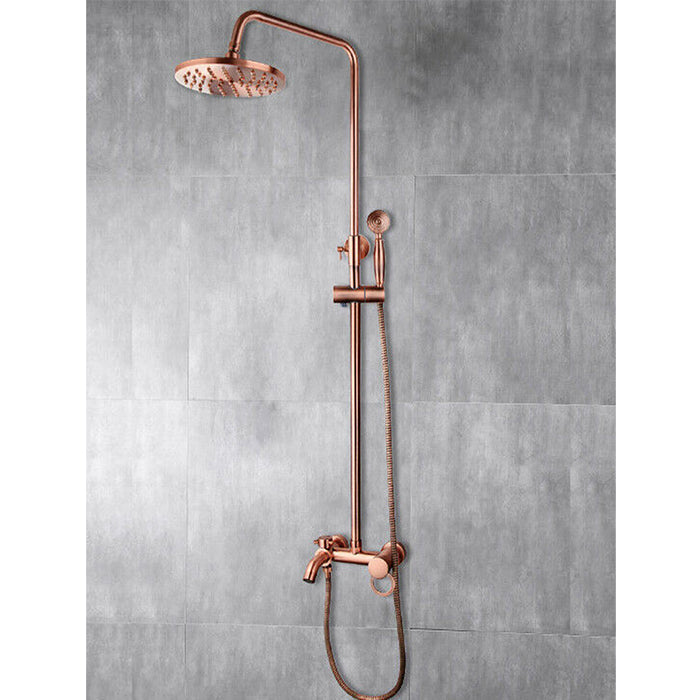 Douche extérieure avec finition cuivre
